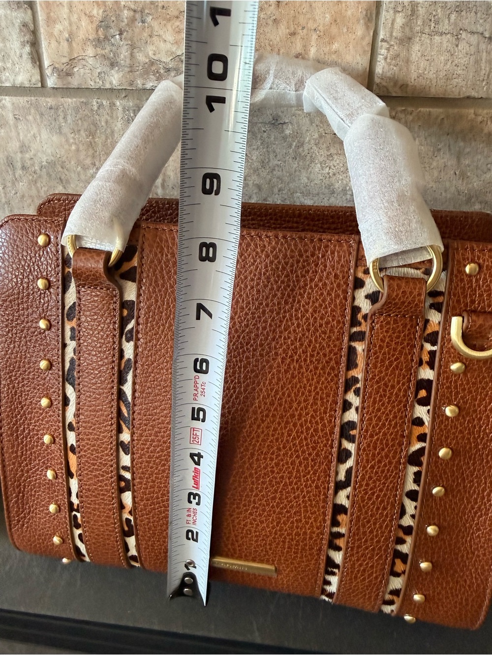 Brahmin Cami Tobacco Cherrywood Satchel Handbag and Wallet - Picture 5 of 9